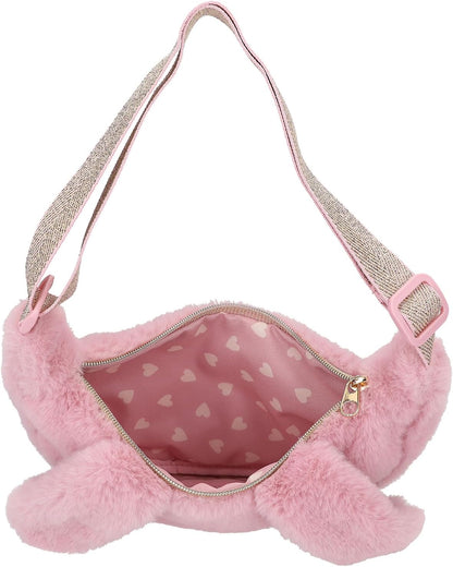 Depesche 12866 Princess Mimi Bunny Ballet Piccola in Rosa, con Peluche, Orecchie e Viso di Coniglietto, Borsa con Tracolla Regolabile, Multicolore