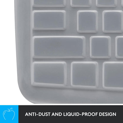 Logitech Protective Cover for K270 Keyboard and MK270 Combo, Durable Silicone wrap-Around Design, Liquid-Proof, Ultrathin, Translucent - White