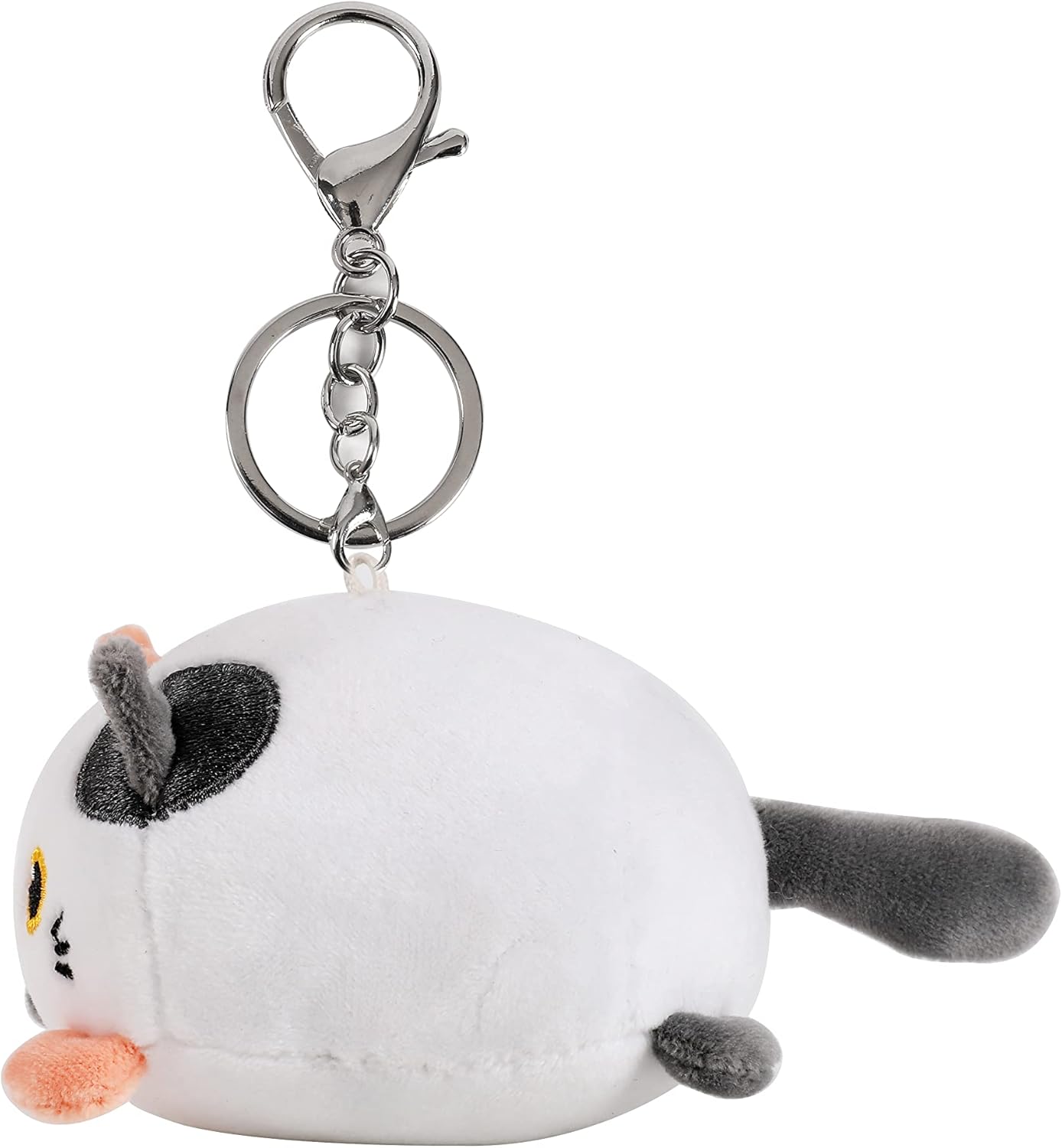 I-TOTAL® - Portachiave con gancio, simpatico animaletto morbido peluche 10 x 11 x 9 cm Gatto