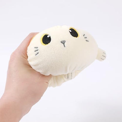 I-TOTAL® - Zacht squishy kussen van traagschuim 14 cm diameter, squishy kussen ideaal als cadeau Orange Cat