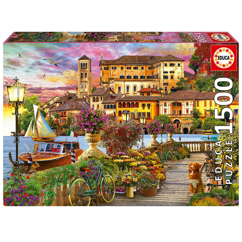 Educa - Puzzle de 1500 pièces pour Adultes | Prommenade Italienne. Mesure : 85 x 60 cm. Comprend Fix Puzzle Tail pour l'accrocher Une Fois l'assemblage terminé. +14 Ans (19562)