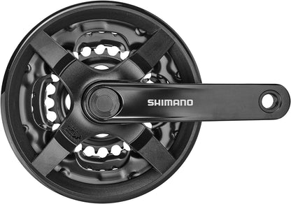 Shimano FC-TY301 chainset 42 / 34 / 24, 6/7/8-speed, 150 mm, with chainguard, black
