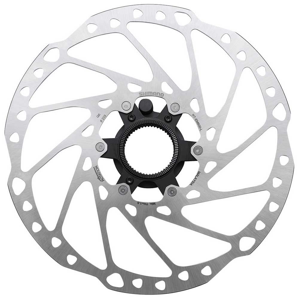 Shimano RT-EM600 Steps Center Lock disc rotor, external lockring and magnet - 203 mm