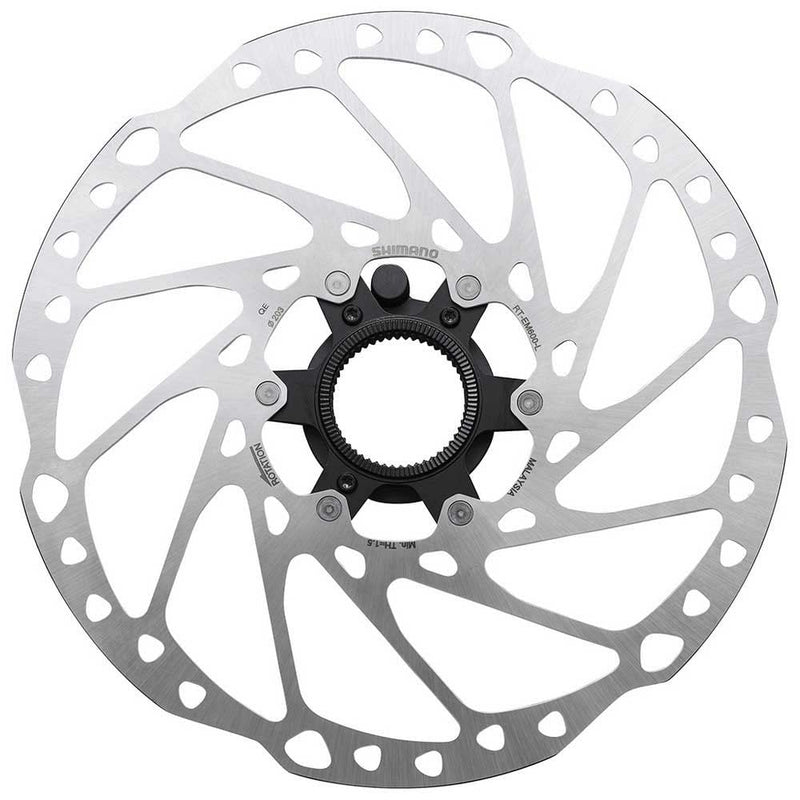 Shimano RT-EM600 Steps Center Lock disc rotor, external lockring and magnet - 203 mm