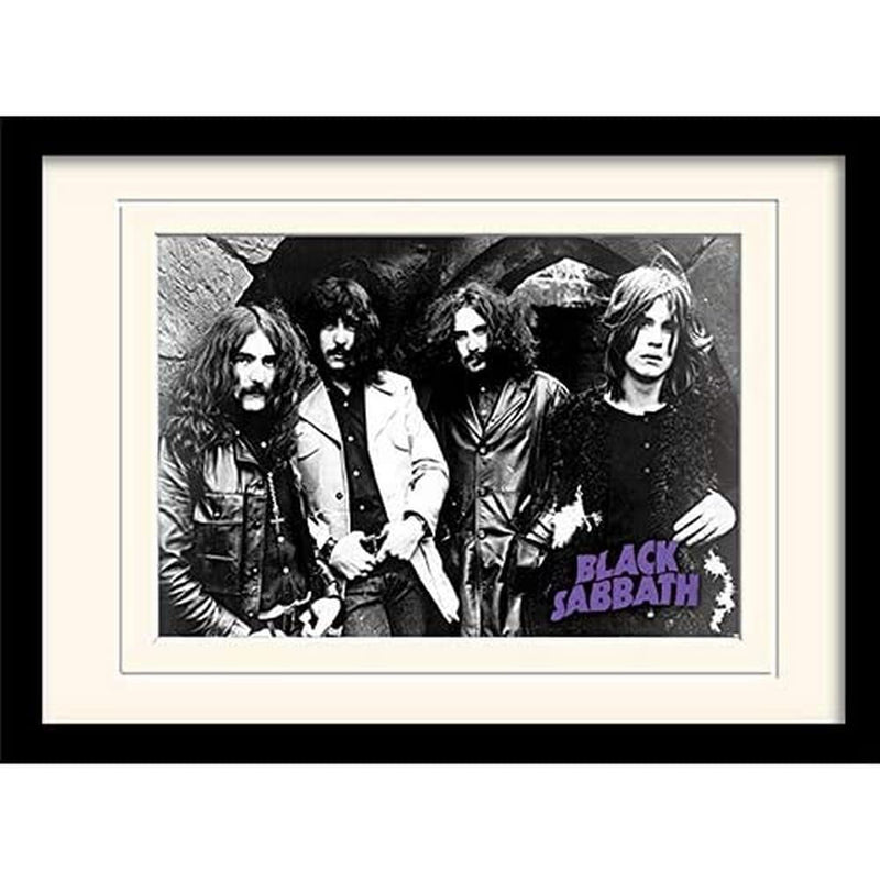 Black Sabbath Photo Mounted & Framed 30 x 40cm Print, MDF, Multi-Colour, 42 x 32 x 2.4 cm