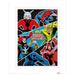 Marvel Poster Framed Print (Energized Heroes with White Border Design) 30x40cm Frame, Marvel Gift for Men, Marvel Gifts for Women and Marvel Gifts for Boys and Girls - Official Merchandise