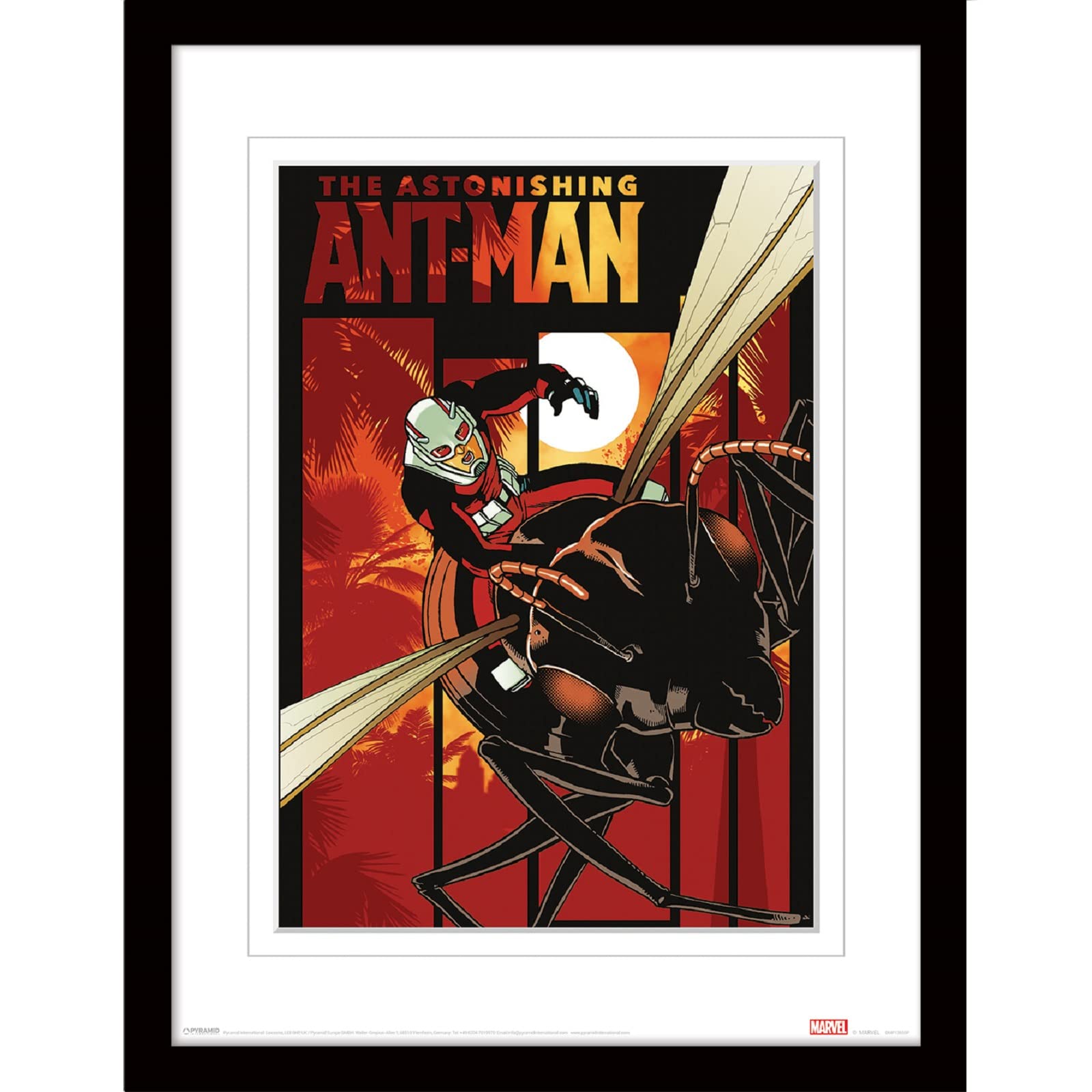 Marvel Ant Man Poster (Astonishing Design with White Border) Canvas Framed Print 30x40cm Frame, Marvel Gifts for Women and Men, Marvel Gifts for Boys and Girls - Official Merchandise