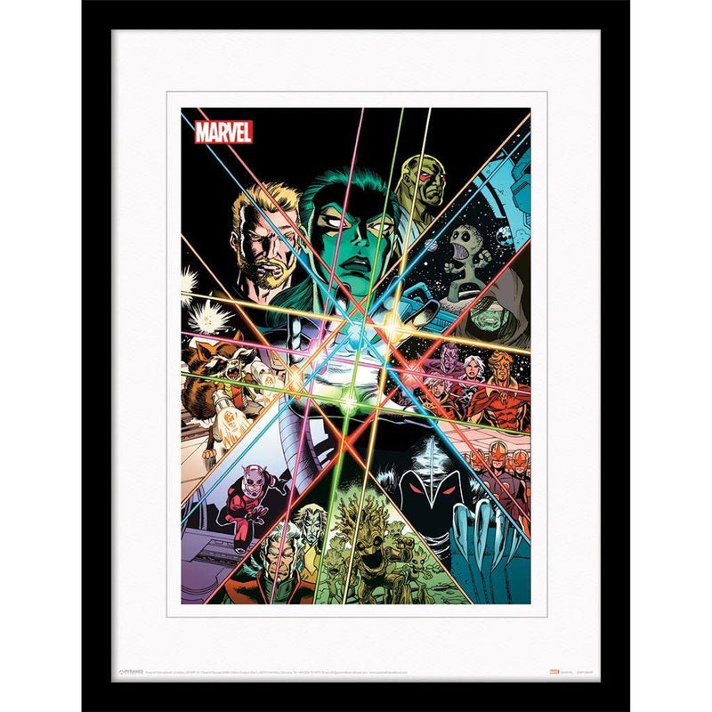 Guardians Of The Galaxy - Framed Painting Power Of The Infinity Stones Digital Design (40cm x 30cm) (Multicolor) 40 cm x 30 cm multicoloured