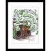 GUARDIANS OF THE GALAXY - Get Your Groot On Print Gerahmtes Design 40 cm x 30 cm Weiß, Schwarz, Grün