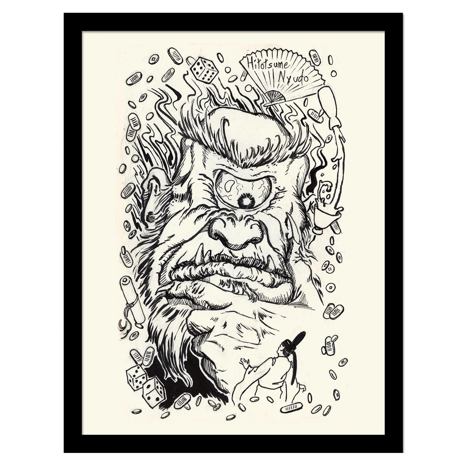 Piya Wannachaiwong (Hitotsume Nyudo) 30 x 40cm Collector Print (Framed)