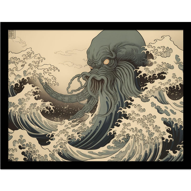 Wave Collection (Cthulhu Wave) 30 x 40cm Collector Print (Framed)
