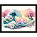 Wave Collection (Pastel Waves) 30 x 40cm Collector Print (Framed
