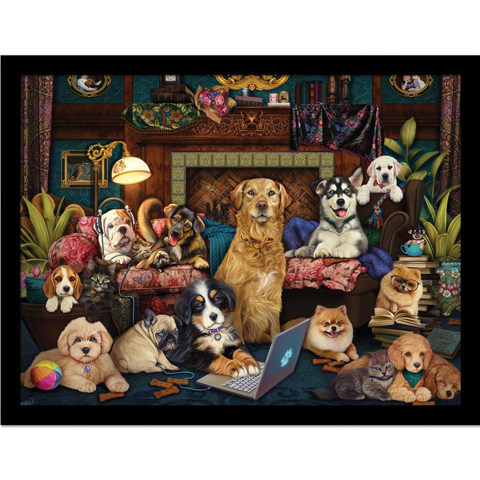 Brigid Ashwood (Woofing From Home) Collector Print (Framed