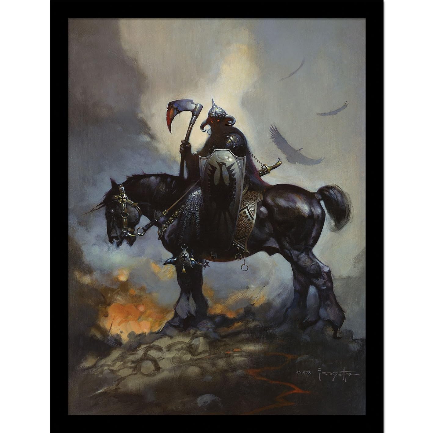Frazetta (Death Dealer) 30 x 40cm Collector Print (Framed