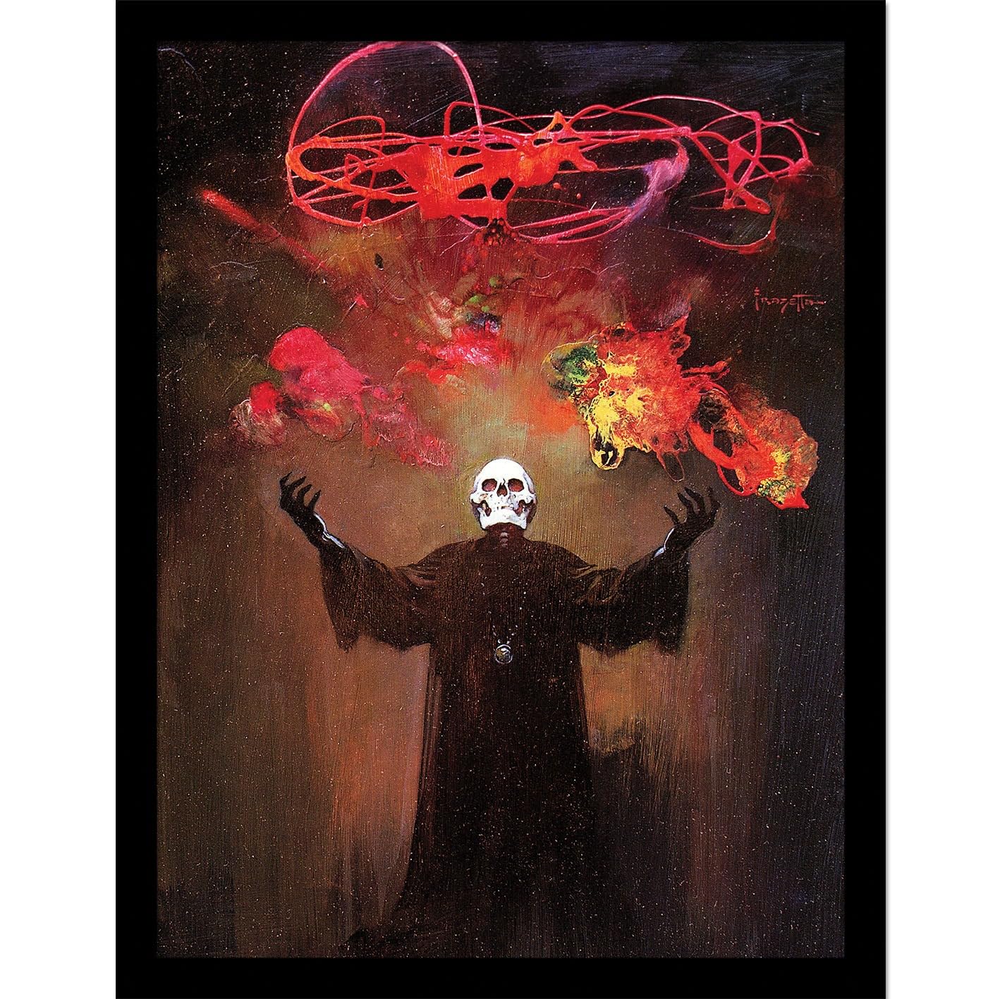 Frazetta (Skull King) 30 x 40cm Collector Print (Framed)