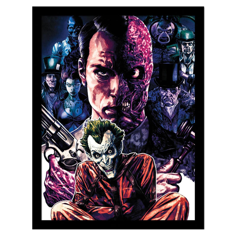 Batman Comic Covers (Villains) Collector Print (Framed)