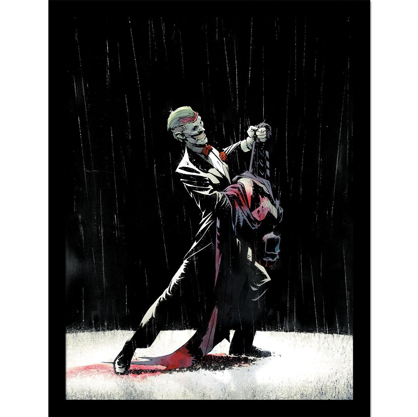 Batman Comic Covers (Joker Dance) Collector Print (Framed)