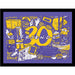 Friends 30 Years (Purple Infographic) Collector Print (Framed)