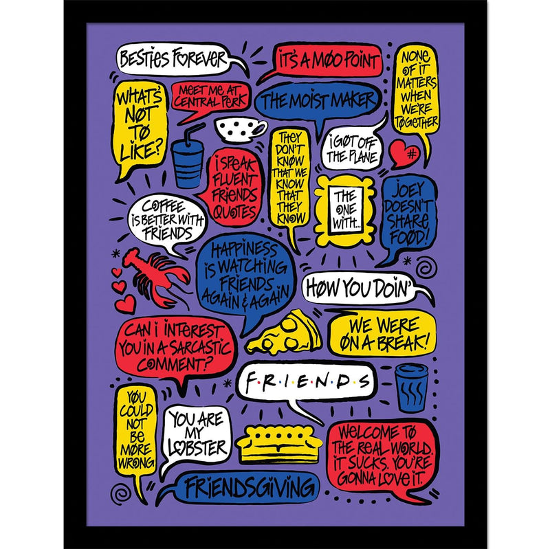 Friends 30 Years (Quotes) Collector Print (Framed)