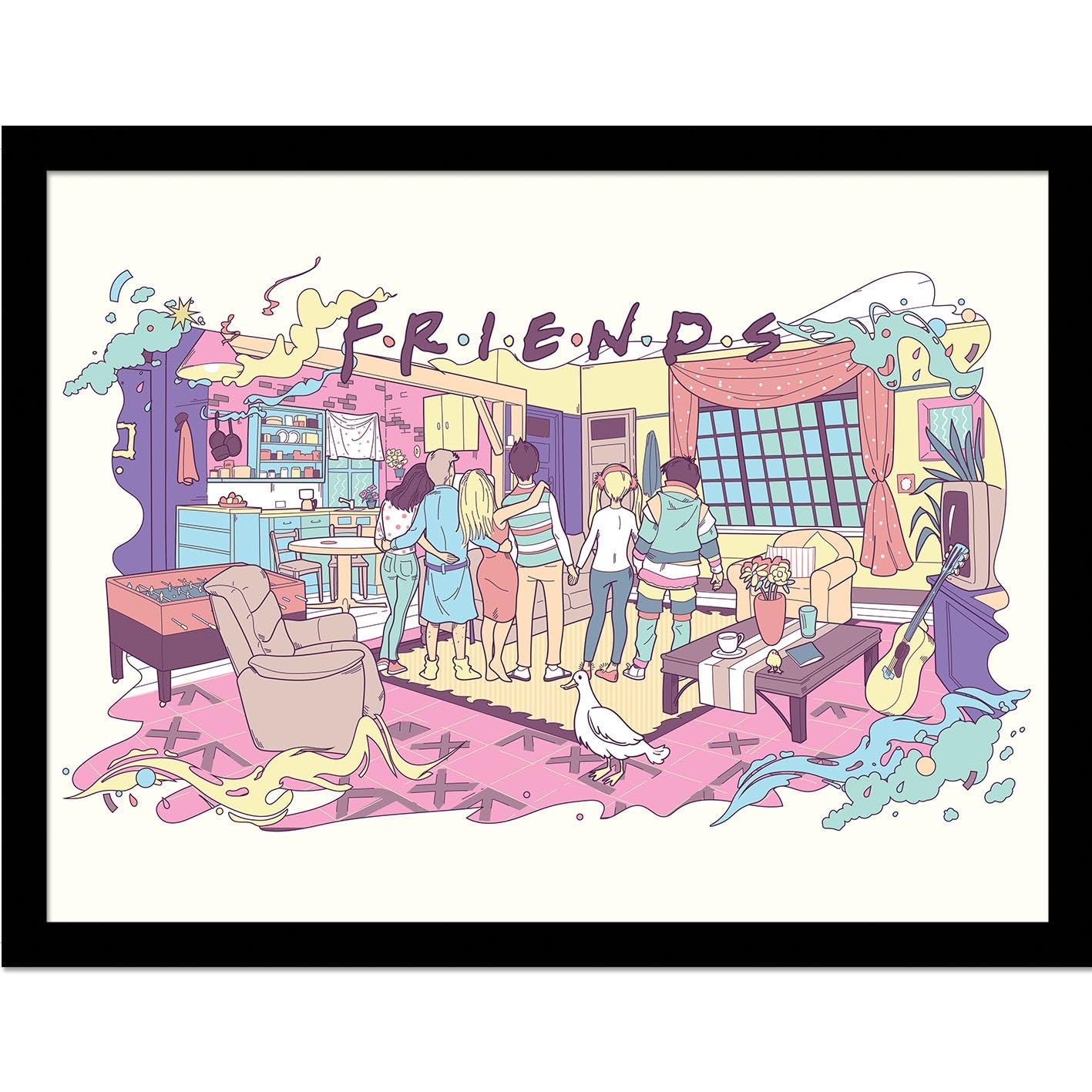 Friends 30 Years (Watercolour) Collector Print (Framed)