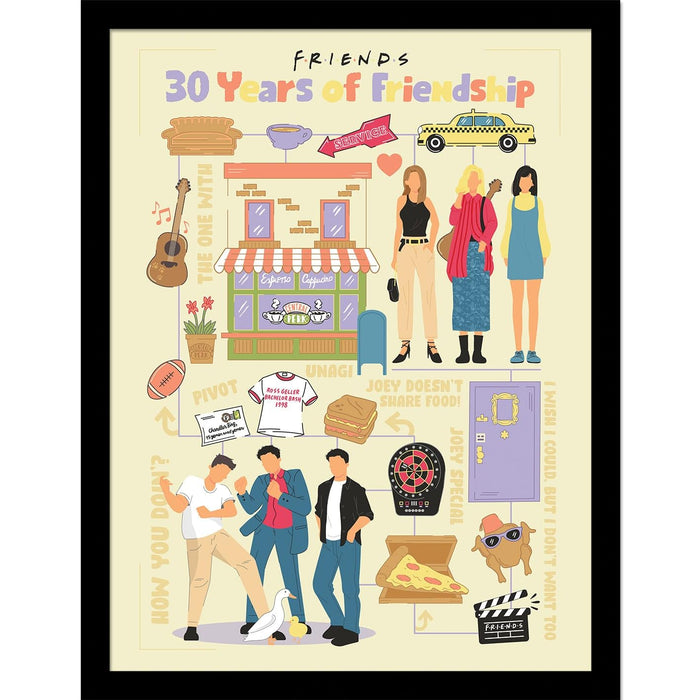 Friends 30 Years (30 Years of Friendship) Collector Print (Framed)