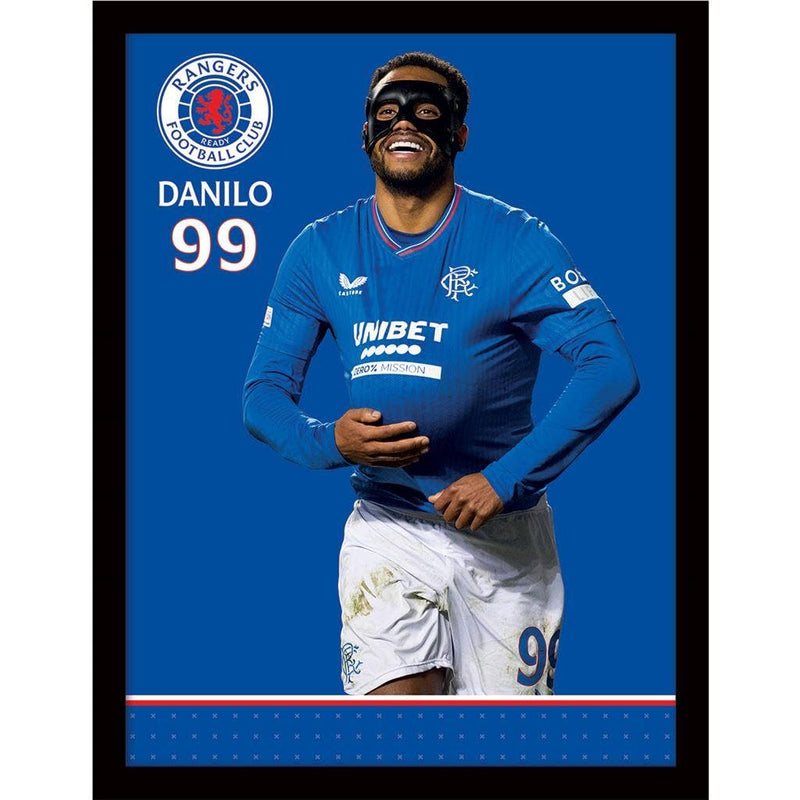 Danilo Mask Rangers FC Collector Print (Framed Plexi)