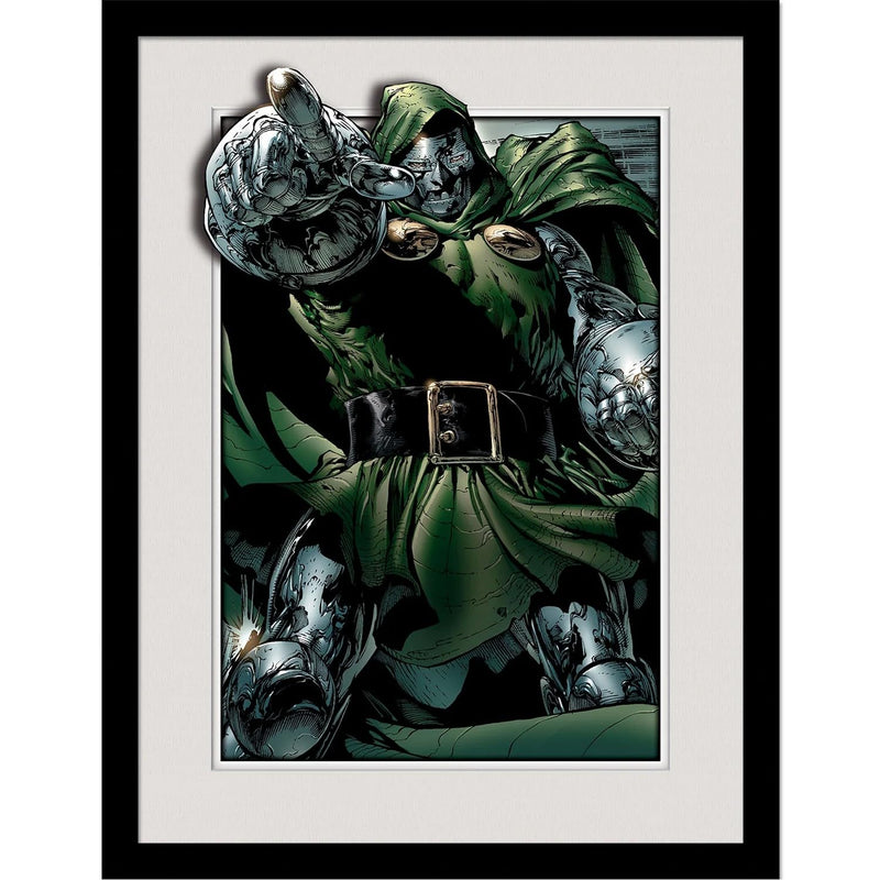 Marvel Doctor Doom Rule Framed Poster (40cm x 30cm) (Gray/Green/Black) 40cm x 30cm Gray/Green/Black