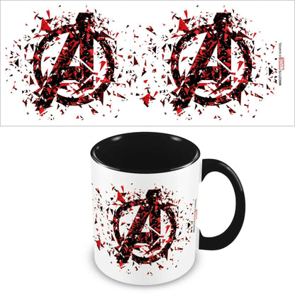 Pyramid International Tazza Marvel Avengers in confezione regalo (logo frantumato) in ceramica da 311,8 ml, prodotto ufficiale, Pyramid International Marvel Avengers Mug en céramique avec coffret cadeau Motif logo brisé 325 ml Produit officiel, Pyramid In