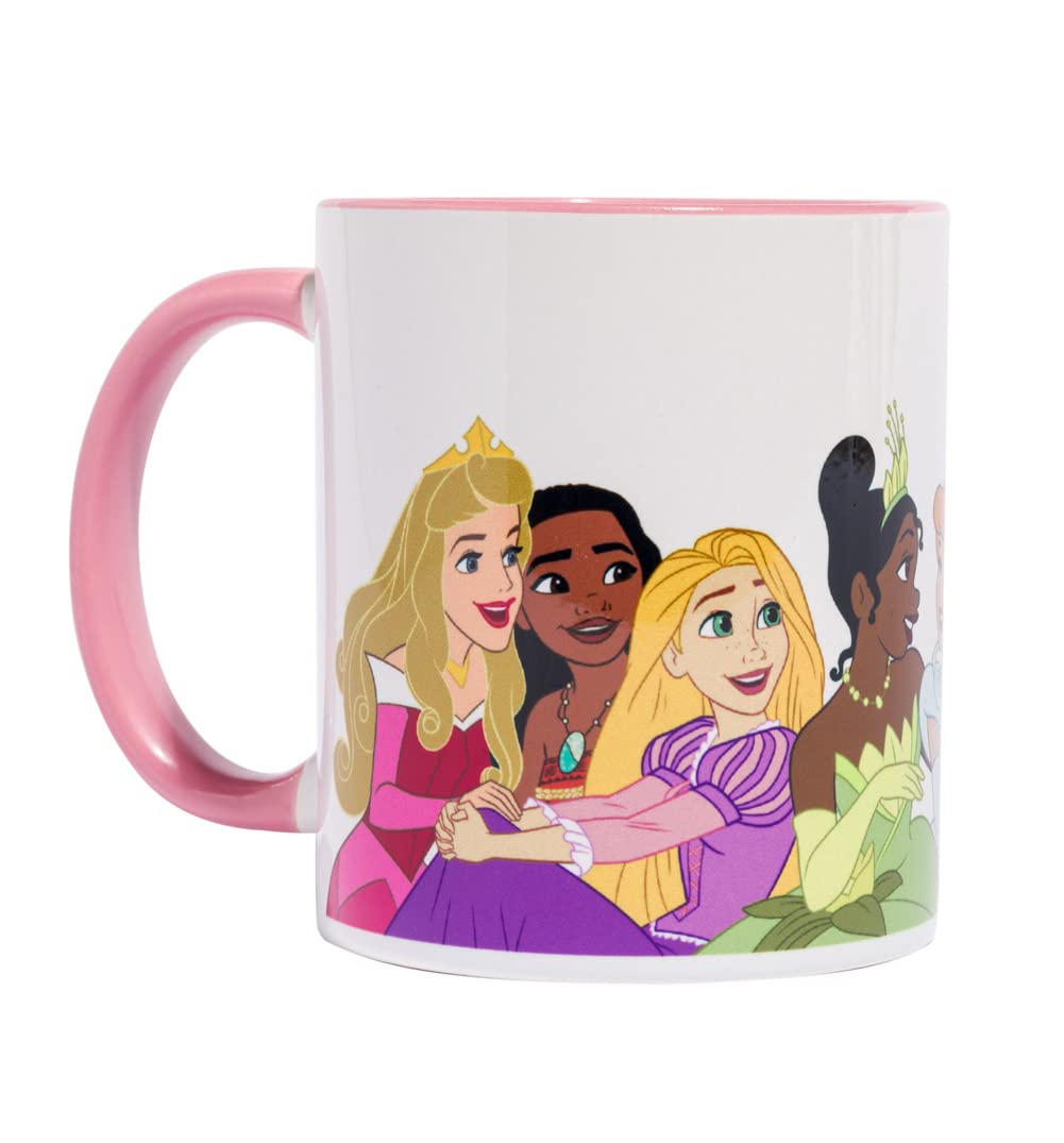Pyramid International Disney Princess Pink Handle Mug, Ceramic, Mug, 312ml