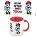 Pyramid International Disney Minnie Mouse Mug (Believe Design) 11oz Ceramic Mug - Official Merchandise, Red