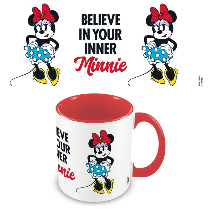 Pyramid International Disney Minnie Mouse Mug (Believe Design) 11oz Ceramic Mug - Official Merchandise, Red
