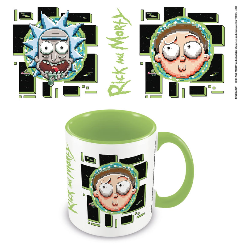 Pyramid International Rick and Morty Mug in Presentation Gift Box (Pixel Breakout Design) 11oz Ceramic Mug - Official Merchandise