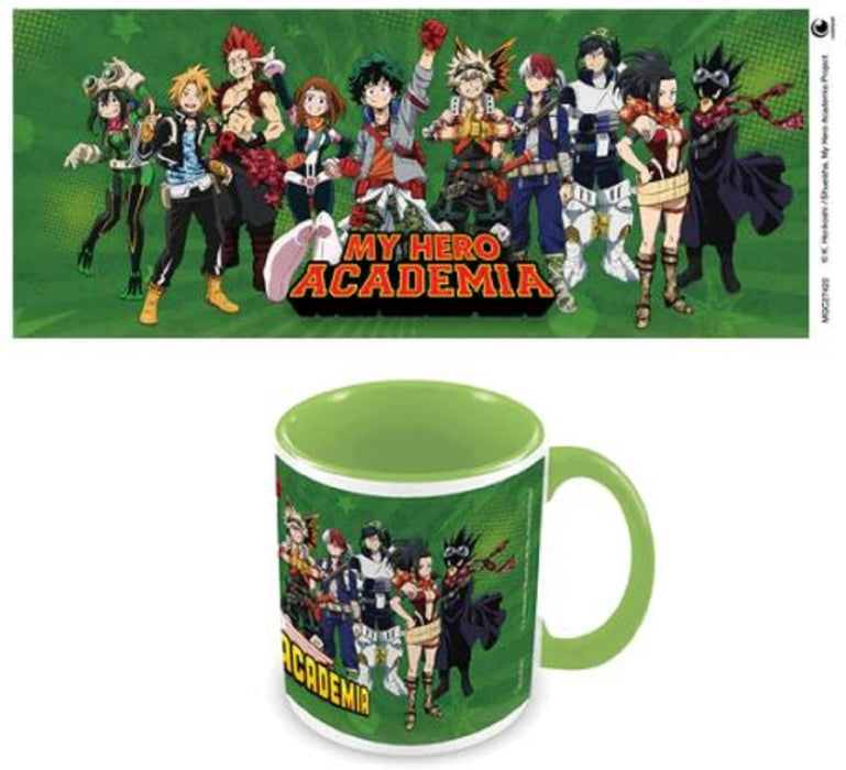Pyramid International My Hero Academia Mug (Clash Design) 11oz Coffee Mug. Large Mug. Ceramic Coloured Inner Green Mug in Presentation Gift Box - Official My Hero Academia Merch
