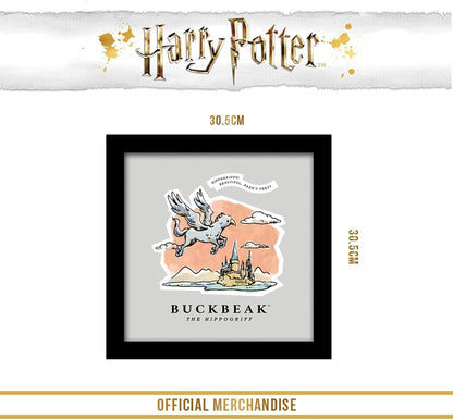 Pyramid International HARRY POTTER Framed Print Buckbeak Watercolour Design 30cm x 30cm - Official Merchandise