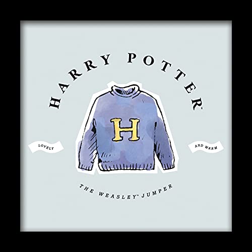 Pyramid International HARRY POTTER Framed Print Weasley Jumper Design 30cm x 30cm - Official Merchandise H Jumper
