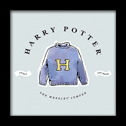 Pyramid International HARRY POTTER Framed Print Weasley Jumper Design 30cm x 30cm - Official Merchandise H Jumper