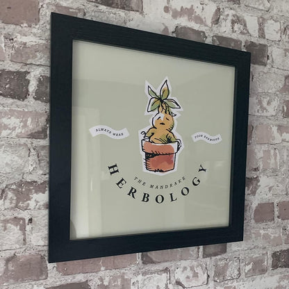 Pyramid International HARRY POTTER Framed Print Watercolour Mandrake Design 30cm x 30cm - Official Merchandise Herbology