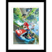 Super Mario Kart 8 Flip Framed Art Print (40cm x 30cm) (Green/Blue/Grey) 40cm x 30cm Green/Blue/Grey