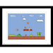 Super Mario Bros – Framed Painting Game Scene Design (40 cm x 30 cm) (Blue, White, Black), Blue, White, Black, 40 cm x 30 cm