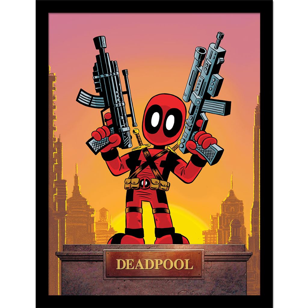 Deadpool (Cartoon) Collector Print (Framed)