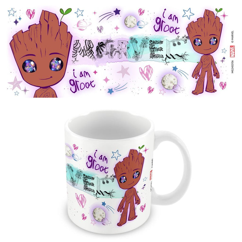Guardians of the Galaxy Marvel (Groot Galaxy Eyes Design) 11oz ceramic Coffee Mug