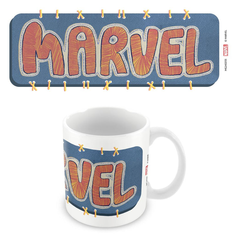 Marvel - Taza Embroidered Patchwork - Diamond (Talla Única) (Blanco, Azul, Rojo