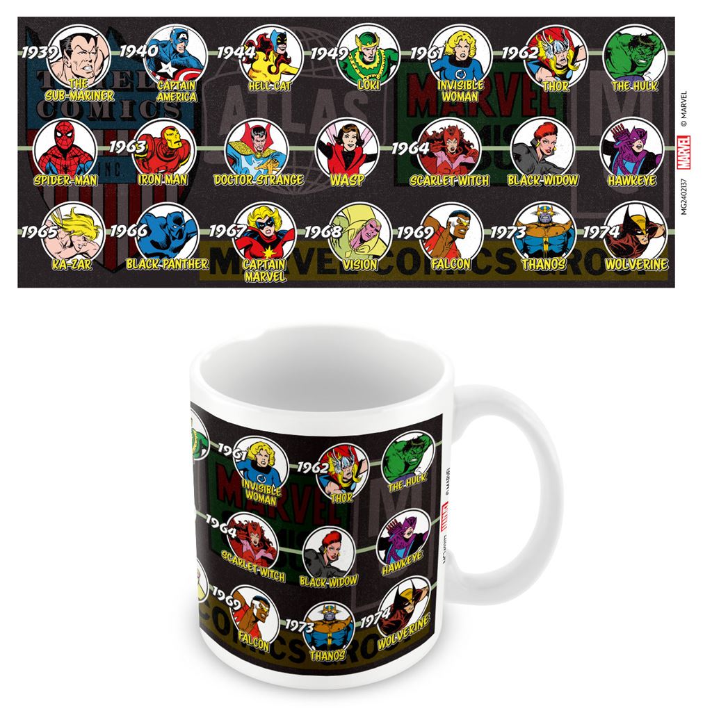 Marvel Tasse à café en céramique avec motif Timeline of Ages 325 ml