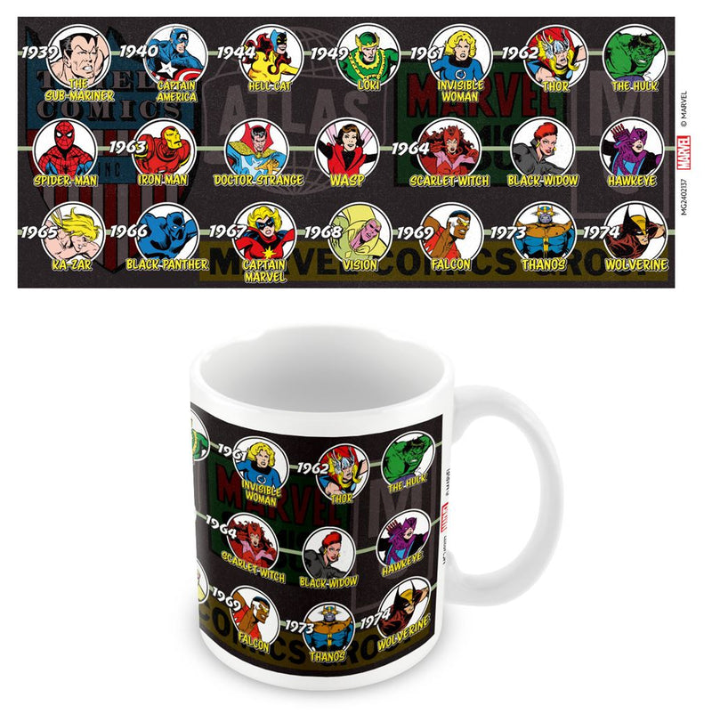 Marvel Tasse à café en céramique avec motif Timeline of Ages 325 ml
