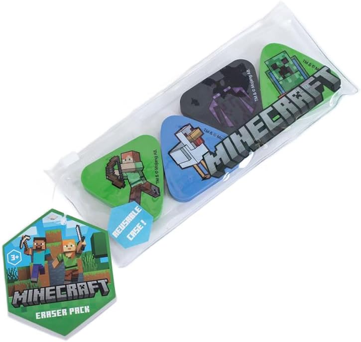 Minecraft Icon Erasers Set (Pack of 4)