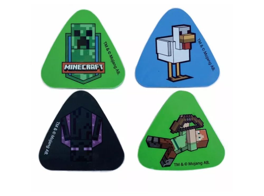 Minecraft Icon Erasers Set (Pack of 4)