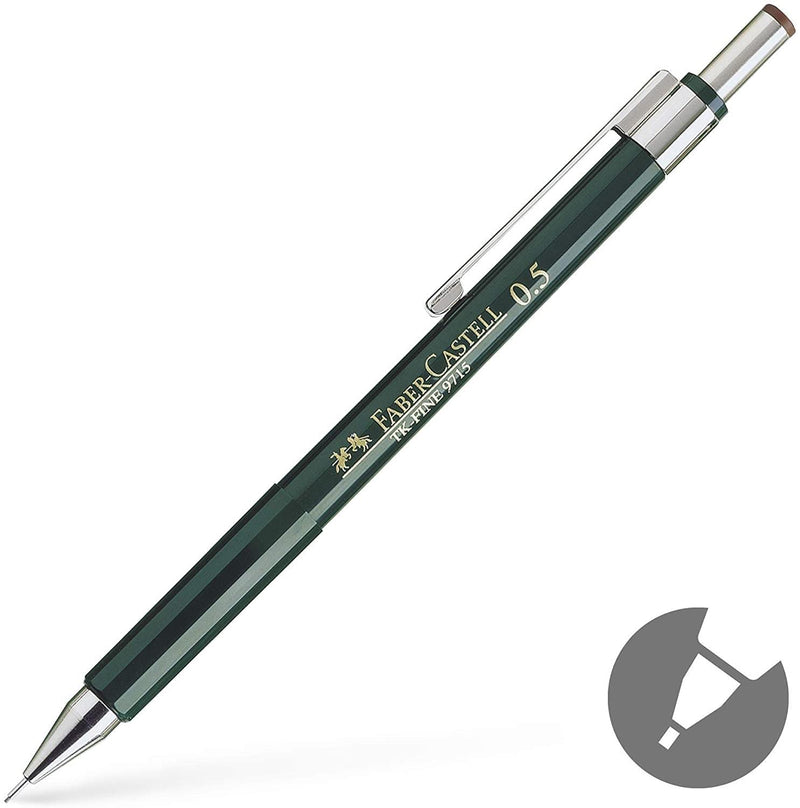 Faber-Castell Miscellaneous Tk-Fine 9715 Mechanical Pencil, 0.5mmBlack, 0.5mm, For Art, Craft, Drawing, Sketching, Home, School, University, Colouring