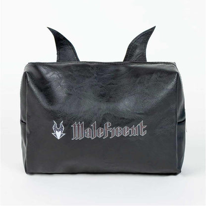 Disney Villains Travel Toiletry Bag - Black - Large Storage Capacity - Zip Closure - Maleficent Print - Original Product, Black/White, Large Capacity Travel Toiletry Bag