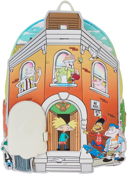 Loungefly Hey Arnold! Sunset Arms Boarding House Mini Backpack, Multi