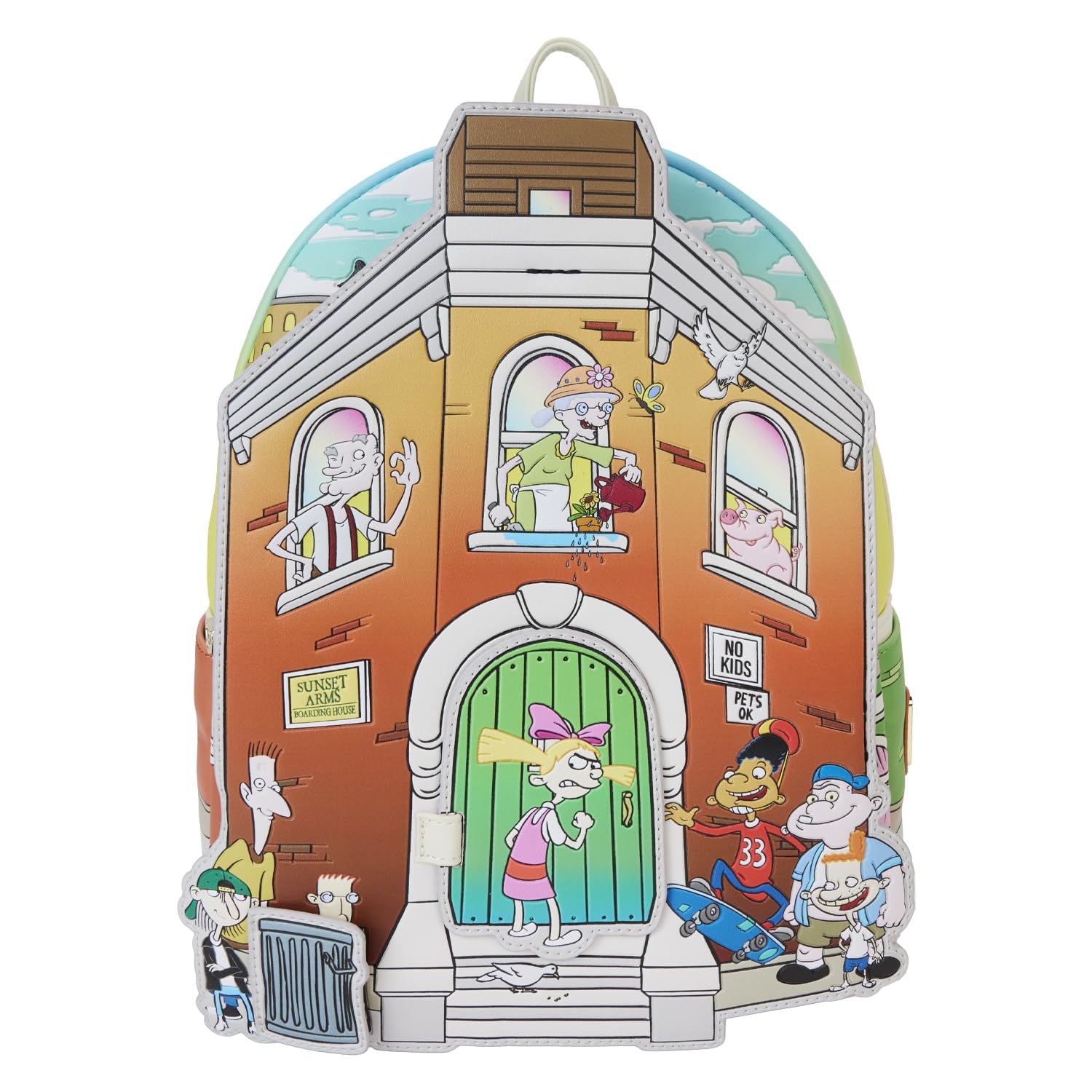 Loungefly Hey Arnold! Sunset Arms Boarding House Mini Backpack, Multi